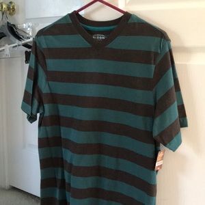 Grey and Blue striped Arizona tee